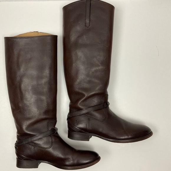 Frye Womens Lindsey Plate Tall Riding Boots Brown 6.5 - Picture 3 of 15